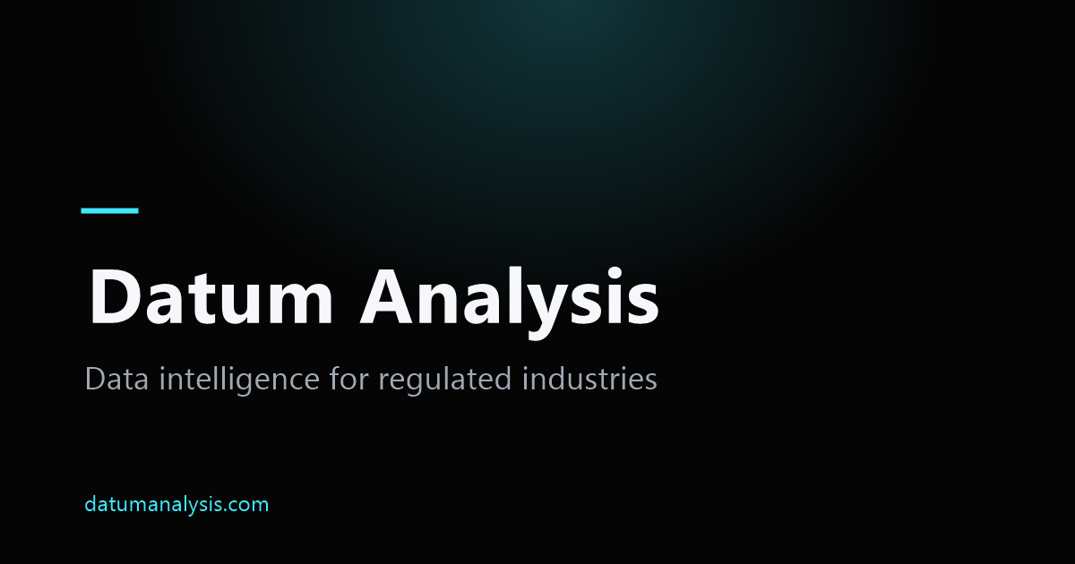 Datum Analysis — Data intelligence for regulated industries